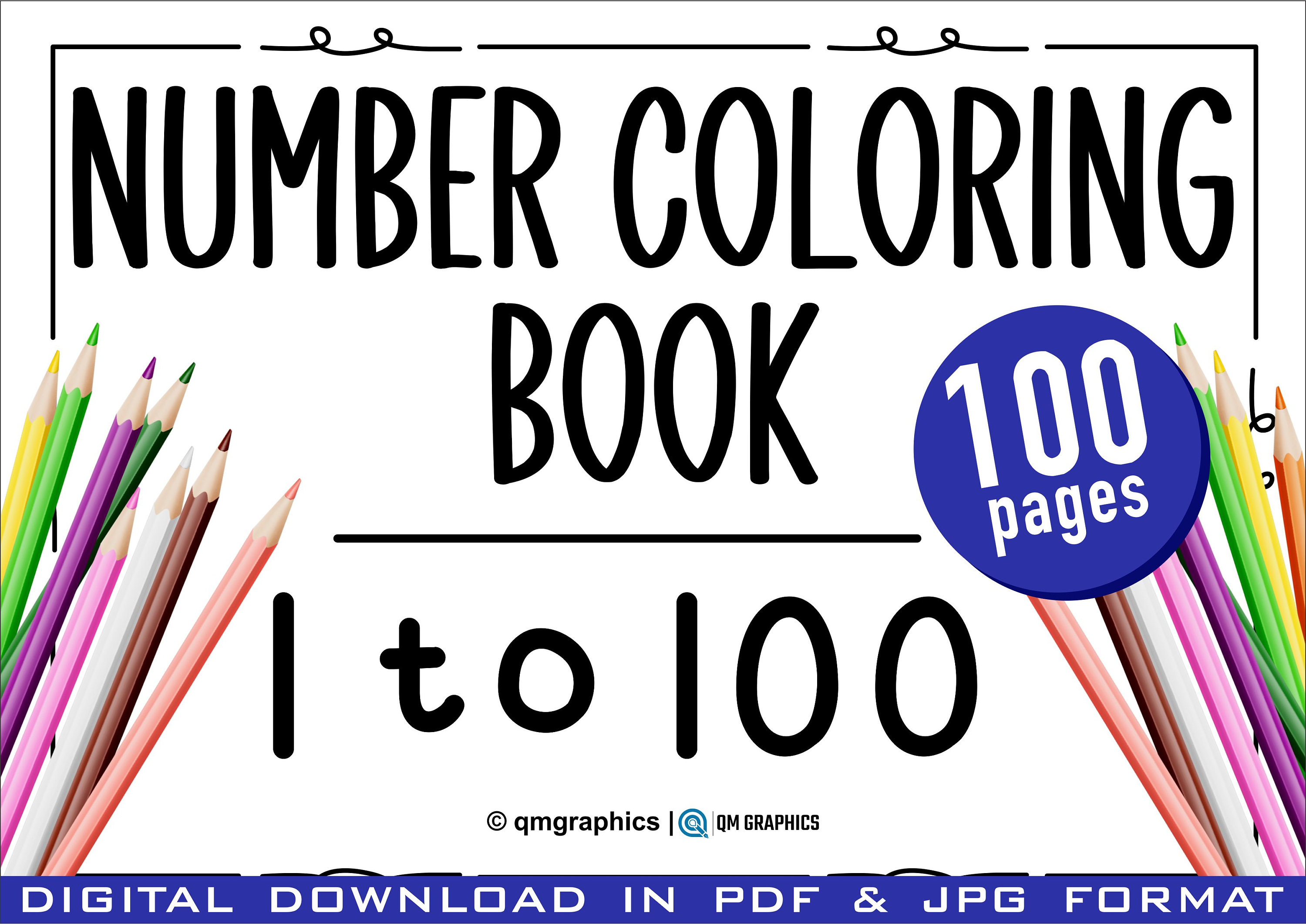 100 Printable Numbers Coloring Pages, Coloring Page, Preschool ...