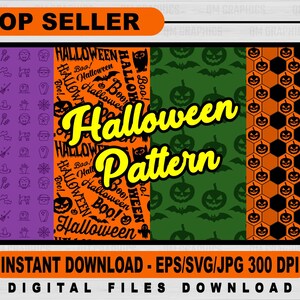 HALLOWEEN Seamless Tile able design bundle , best selling, Vinyl Sign Stickers, Die Cut Cricut, ai, eps, pdf, png, svg, Instant Download