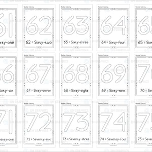 100 Printable Numbers Coloring Pages Coloring Page Preschool - Etsy
