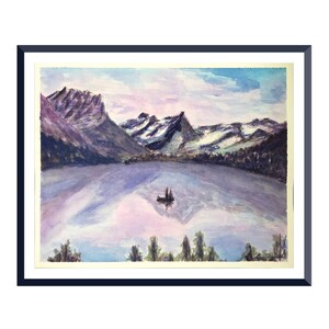 Glacier National Park Painting Nature Original Art, National Park Wall Decor, Nature Travel Gallery Wall, Gift for Outdoor, Erica Prasad Art