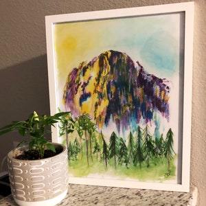 Yosemite National Park Gift Art Painting Print Outdoor Lover image 3