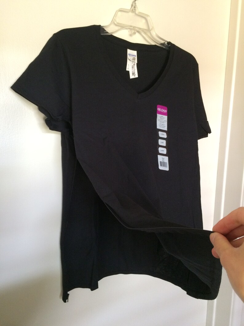 Black Ladies Vneck PICC Line Clothing Shirt Chemo Care Package | Etsy