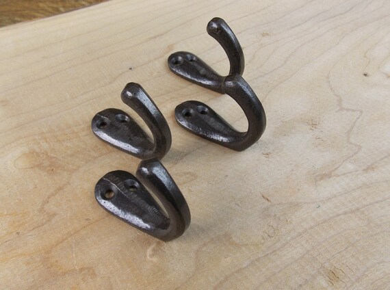 4 Natural Iron Small 2 X 1 1 2 Hanging Hook Etsy