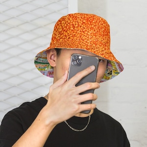Idiocracy and Baked Beans Reversible bucket hat