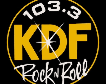 KDF Nashville Sticker – Rock Radio Decal – Vintage Music Bubble Free Vinyl