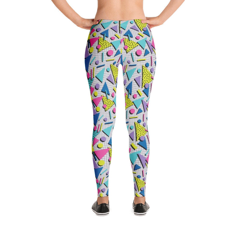Retro 80's Leggings Yoga Fitness Etsy