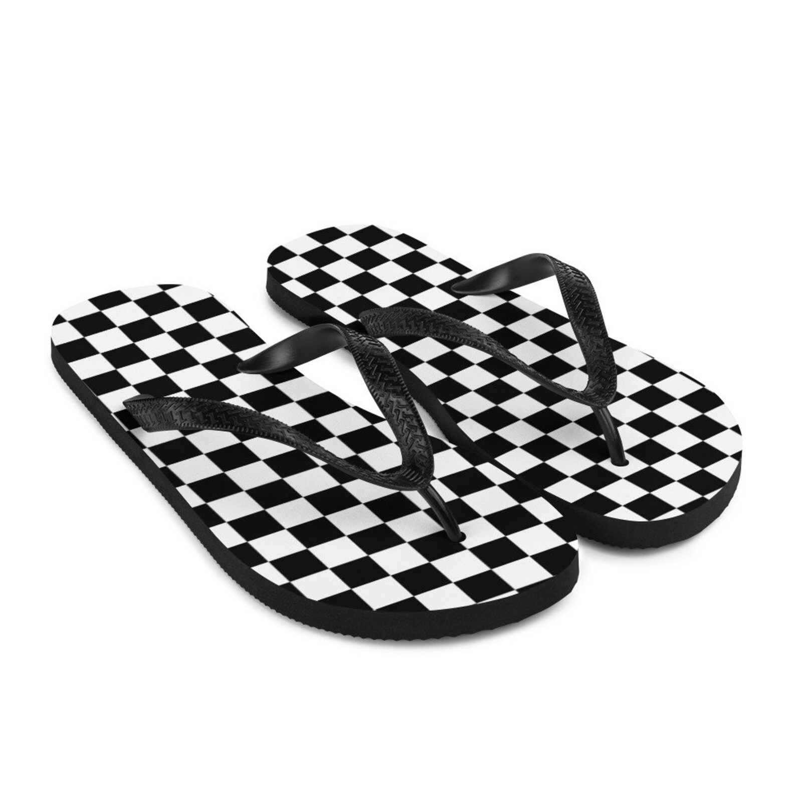checkered vans flip flops