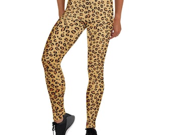 Leggings con estampado de guepardo de los 80, estilo retro, Van Halen, músico de rock.