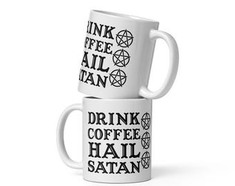 Drink Coffee Hail Satan Tasse - Gilfoyle Kaffeetasse - Silicon Valley Tasse - Programmierer Bürotasse - Coding Humor Geschenk