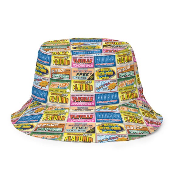 Idiocracy Bucket Hat – Reversible Costume Hat – Mike Judge Comedy