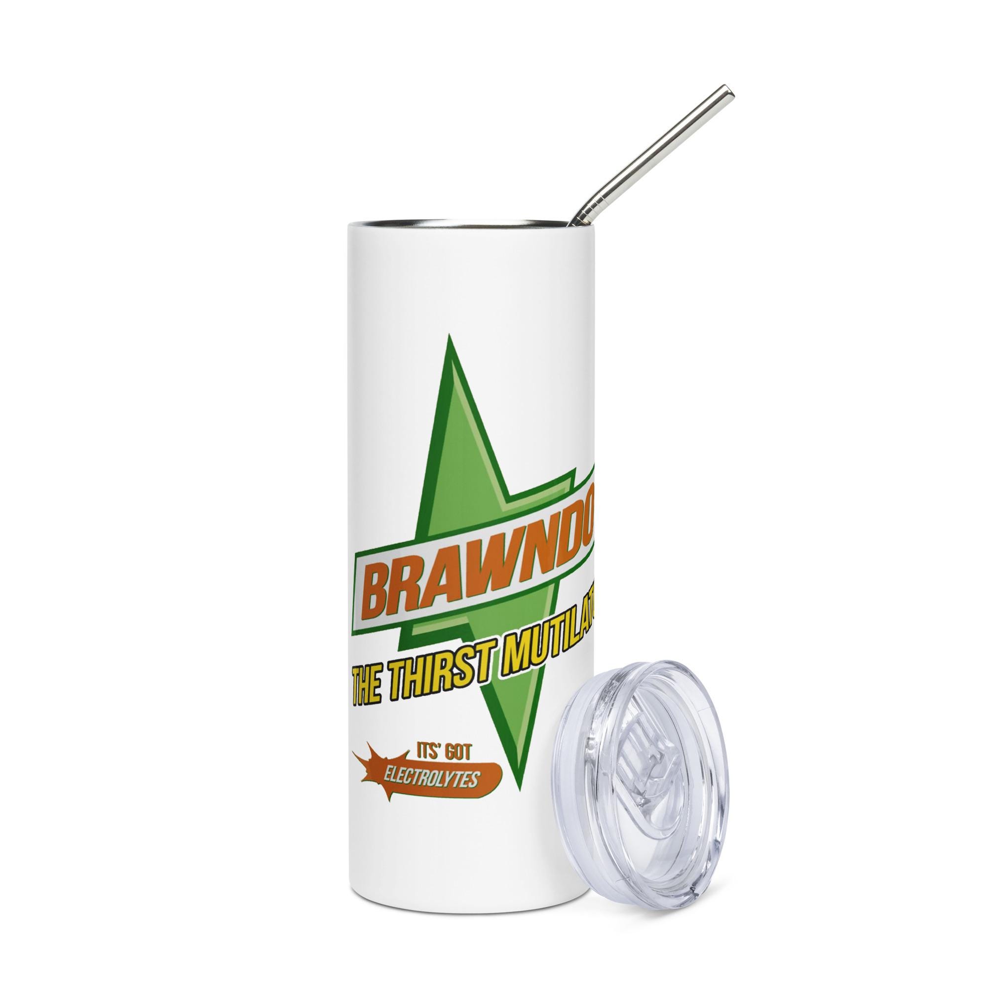 Brawndo Tumbler - Idiocracy Stainless Steel Cup - Mike Judge Comedy Drinkware