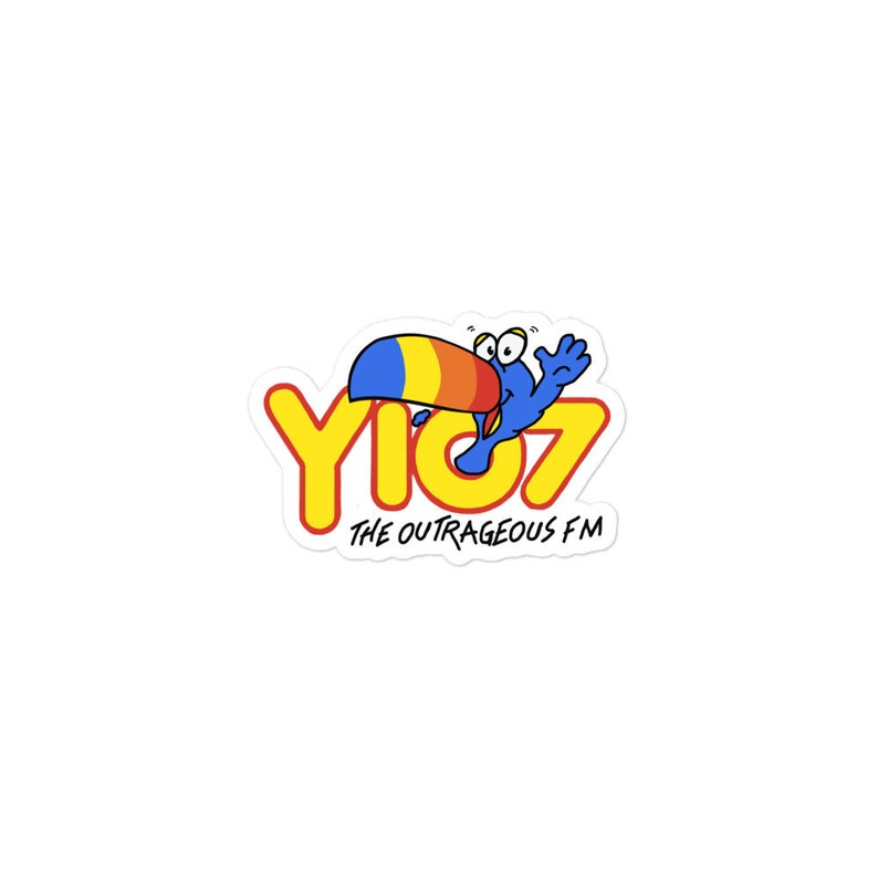 Y107 Bubble-free stickers nashville music city retro radio station