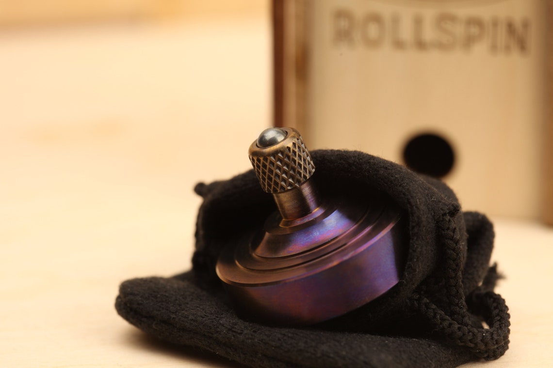 EDC Titanium Spinning Top Rollspin kickstarter Birthday - Etsy