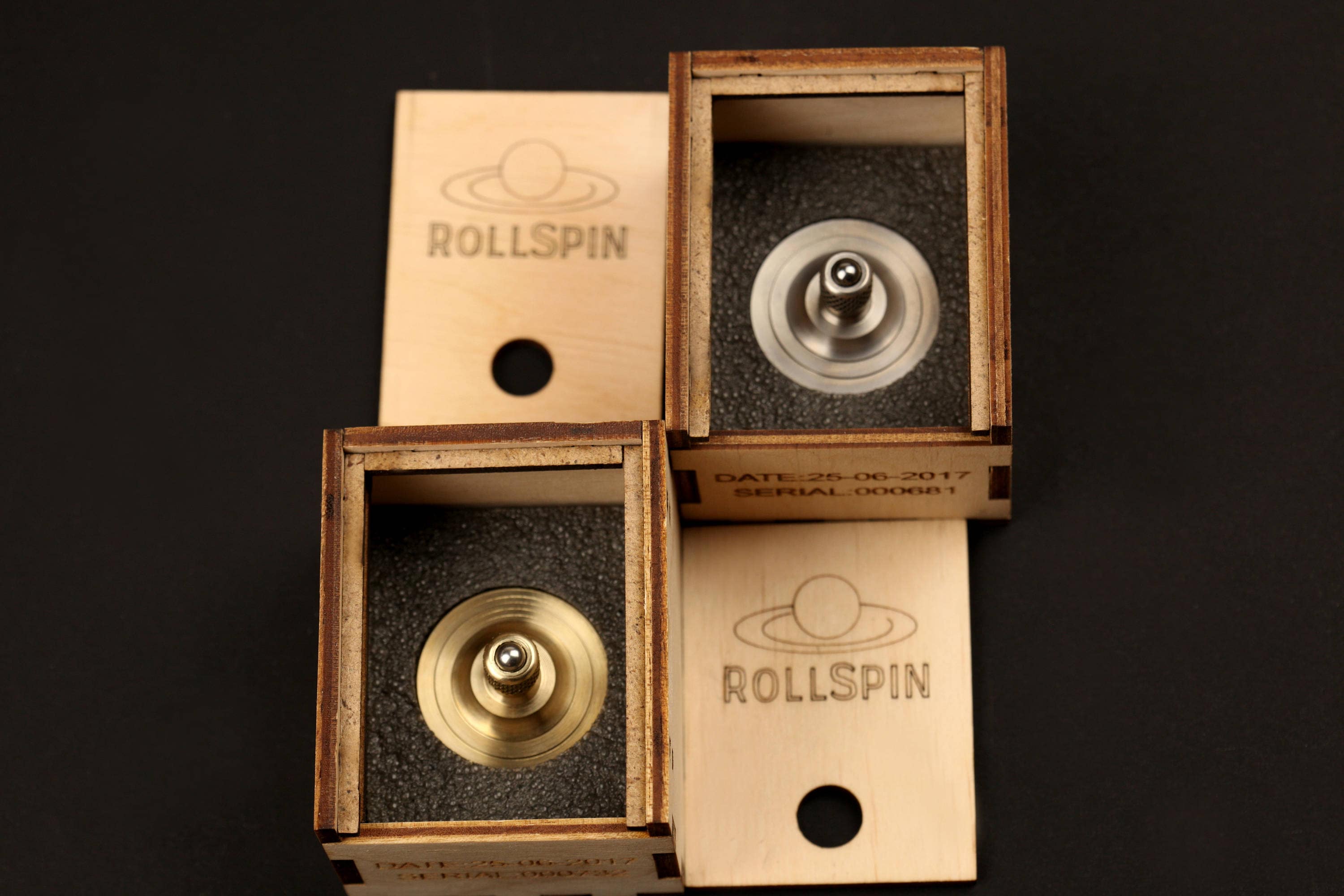 Set of 2 EDC Spinning Tops Titanium & Bronze EDC Spin Top Etsy