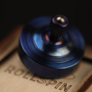 Precision  Titanium spinning top ~ RollSpin (kickstarter) ~ Birthday gift ~ Fidget toy Titanium ~ EDC Pocket top -  Spinner