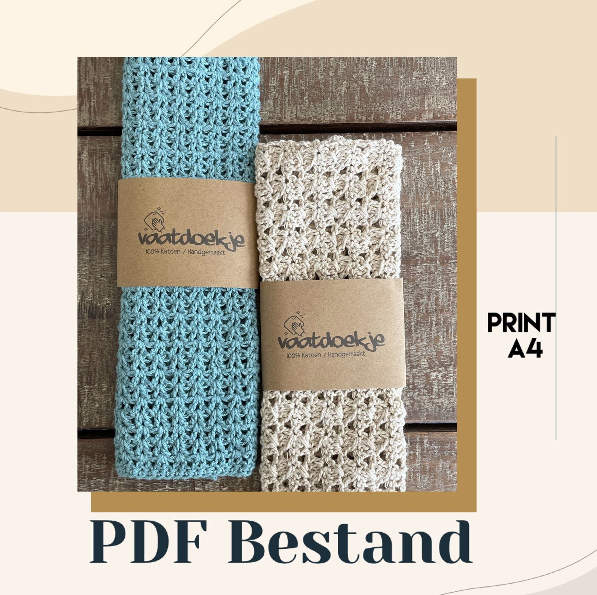 PDF Printable Dishcloth Label - Etsy