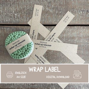 Make-up pads Label -PDF Printable file for Cotton pads Make-up remover –wrap for handmade Face Scrubbies–label with washing instructions