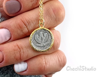 Gold Plated Coin Necklace, Dainty Gold Medallion Necklace, Ottoman Coin Necklace, Layering Necklace, Gift For Her