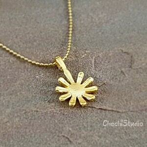 Bethany Dainty Gold Sunburst Necklace main image 0