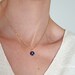 Blue Evil Eye Necklace, Gold Necklace, Turkish Evil Eye Necklace, Evil Eye Jewelry, Gold Chain, Dainty Necklace, Gift for Her, Blue Evil Eye 