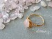 Rose Quartz Ring, Wire Wrap Ring, Healing Crystal, Raw Gemstone Ring, Heart Chakra Ring, Gold-Silver Plated Stacking Rings, Dainty Wire Ring 
