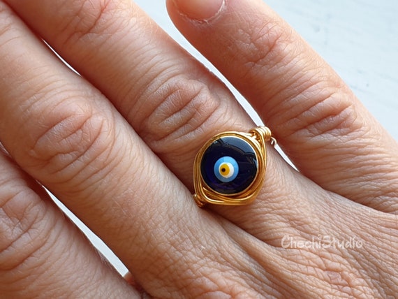 Evil eye hotsell ring etsy