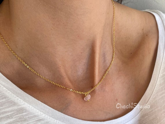 Dainty shop gemstone necklace
