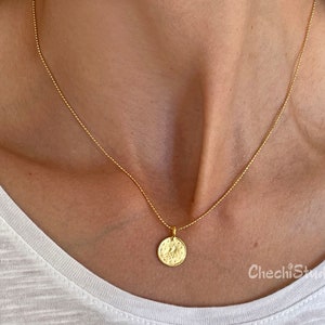 Gold Coin Necklace, Dainty Gold Necklace, Gold Medallion Necklace, Gold/Silver Necklace, Ottoman Turkish Coin Necklace, Layering Necklace