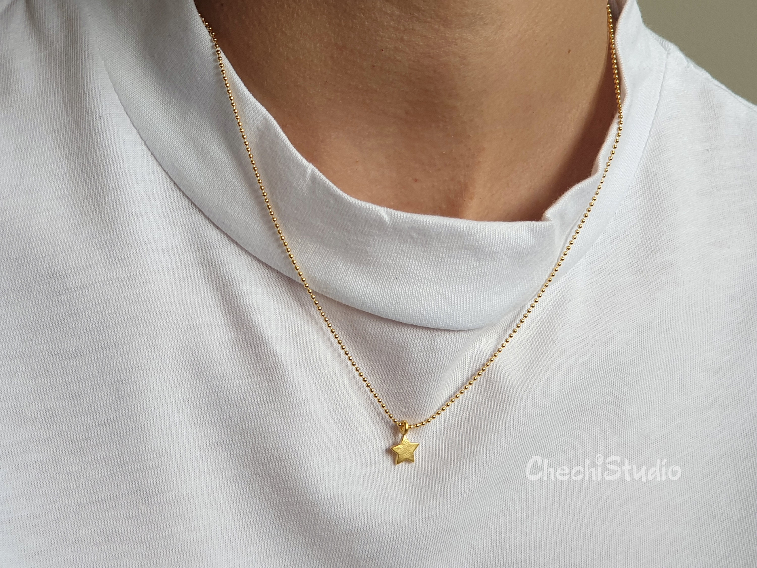 Dainty Gold Star Necklace, Minimalist Star Necklace, Mum