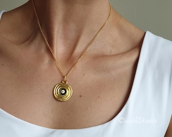 Gold Evil Eye Necklace, Blue Evil Eye Necklace, Evil Eye Jewelry , Layering Gold Necklace, Gift For Her,