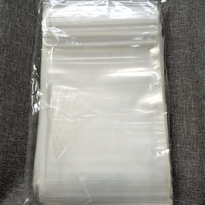 100 8 x 12 Large Clear Poly Bags 2 Mil with Reclosable Zipper image 1