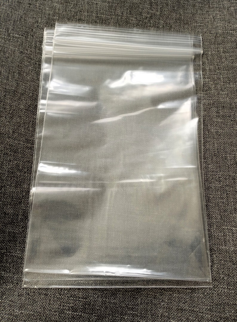 100 8 x 12 Large Clear Poly Bags 2 Mil with Reclosable Zipper image 2