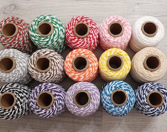 Eco Friendly Cotton Baker's Twine for Favor Tags, Gift Tie Strings, and Crafts