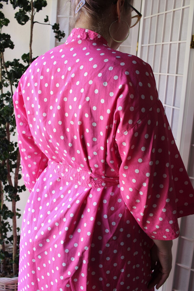 Hot Pink Polka Dot Robe