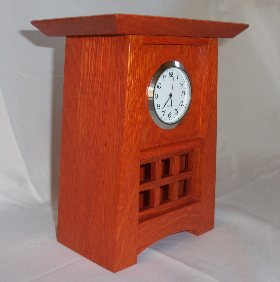 Clock Wood Clock Mantel Clock Mission Style Clock Small Etsy