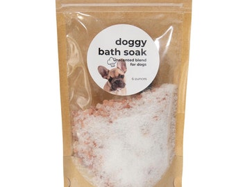Unscented Dog Bath Soaking Salts: Natural Spa for Sensitive Skin (6 Ounces)