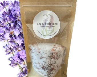 Lavender Dog Bath Soaking Salts: Calming Aromatherapy Soak (6 ounces)