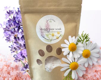 Lavender Chamomile Paw Soak – Soothing Relief with Epsom & Himalayan Salt - 4 ounces