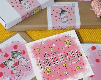 10 枚のカード バースデー バンドル、お祝い | ハッピー | 喜び | あなたは素晴らしい | よくやった | 高級アイルランド グリーティング カード | 性別を問わない | 男の子 | 女の子