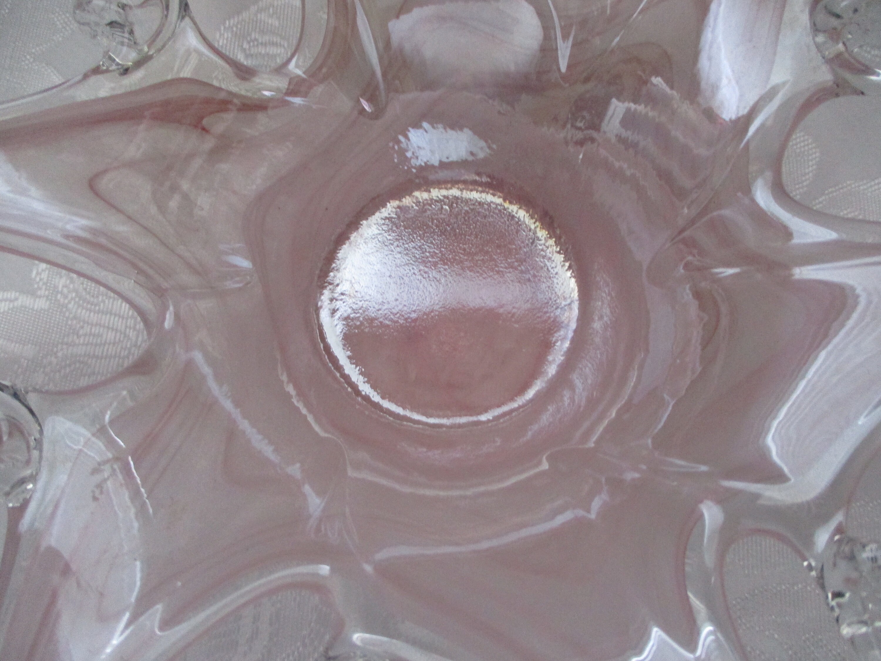 Murano Art Glass Starfish Bowl Pink Iridescent Encased in Etsy Sweden