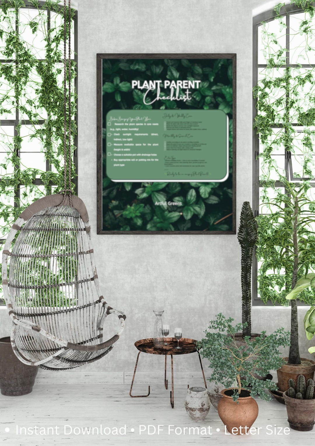 Printable Plant Parent Checklist | Indoor Plant Care Guide | Houseplant Watering &amp; Care Tracker ...