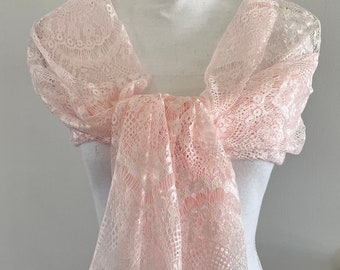 Pink Lace Wrap / Women's Pink Shawl / Oversized Women Scarf / Pink Lace Scarf / Women’s Scarves