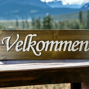 Velkommen sign, pallet wood sign, Norwegian welcome sign, Norwegian gifts, Norway, Scandinavian home decor, Danish welcome sign, Nordic gift