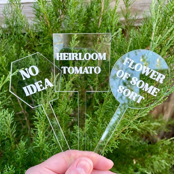 Custom plant stakes, plant markers, garden stakes, garden marker, laser engraved, acrylic plant labels, outdoor decor, gardener gift