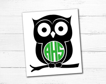 Download Owl Monogram Etsy