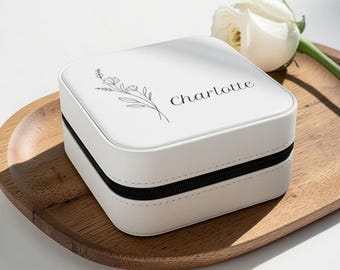 Caja de joyería personalizada: organizador de joyas de viaje