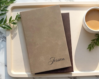 Cuaderno personalizado de polipiel: diario grabado