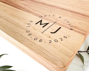 Tabla de cortar personalizada: Bandeja de servir de madera de caucho grabada