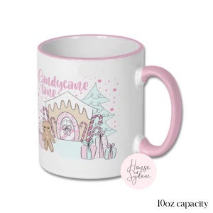 GINGERBREAD HOUSE MUG | Candycane Lane | Christmas Mug | Pink Christmas | Christmas Eve Box | Hot Chocolate Station | Gift Idea for Kids