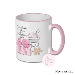 Pink Christmas Mug || Xmas Eve Box | Christmas Gift Idea | Hot Chocolate Station | Gifts for her | Pink Kitchen Decor | Pinkmas Mug